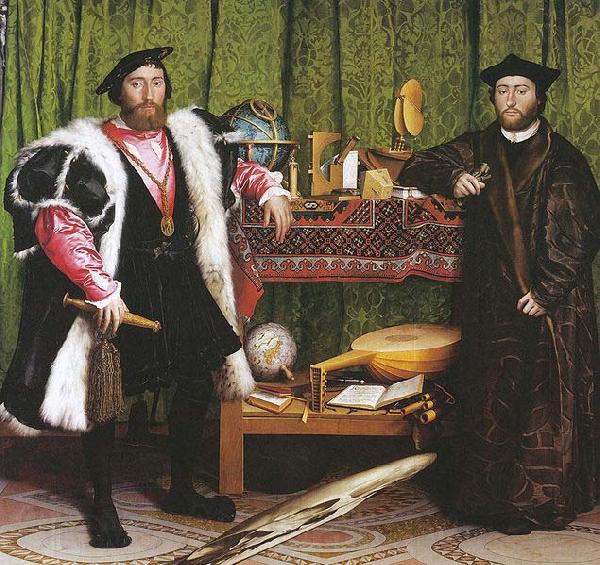 Hans holbein the younger Double Portrait of Jean de Dinteville and Georges de Selve Germany oil painting art